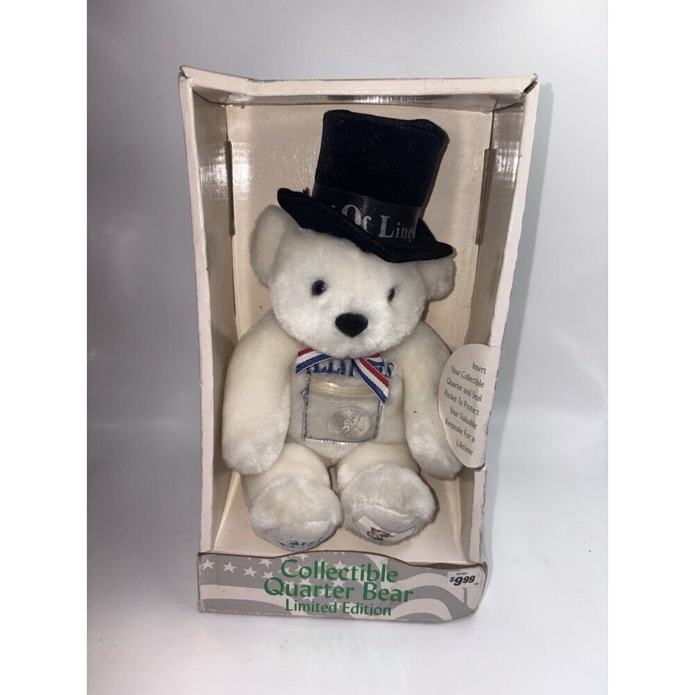 Collectible Quarter Bear Edition Illinois Land of Lincoln Plush Bear Brand New